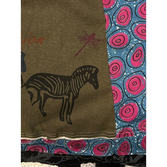 NWT Sylc Camisa Midi Dress Women's Large Artsy Boho Babydoll Patchwork Hippie - Picture 11 of 15